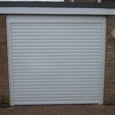 white new garage door